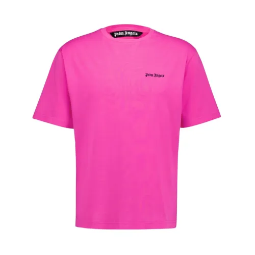 Palm Angels , Logo Oversized Cotton T-Shirt ,Pink male, Sizes: