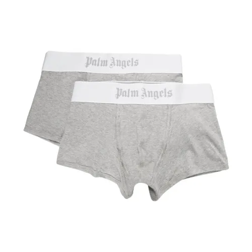 Palm Angels , Luxury Logo Boxer Set ,Gray male, Sizes:
