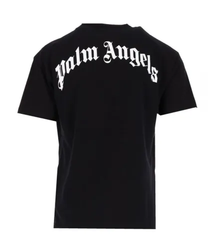 Palm Angels Mens T-Shirt mit Teddybär-Print in Schwarz - Black Cotton