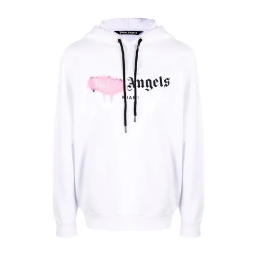 Palm Angels , Miami Pink Sprayed Hoodie ,White male, Sizes:
