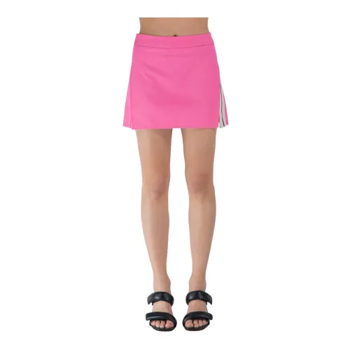 Palm Angels , Mini Track Skirt ,Pink female, Sizes: