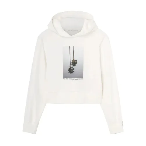Palm Angels , Mirage Fitted Hoody ,White male, Sizes: