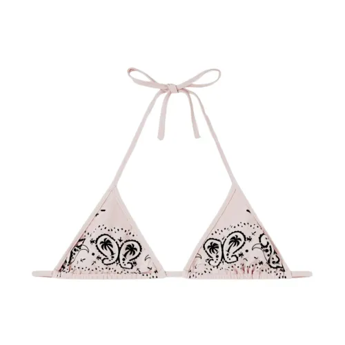 Palm Angels , Paisley Triangle Bikini Top ,Pink female, Sizes: