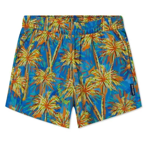 PALM ANGELS Palm Tree Beach Swim Shorts Junior - Blue