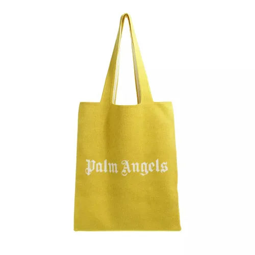 Palm Angels Shopping Bags - Logo Knitted Shopper - yellow - Shopping Bags for ladies
