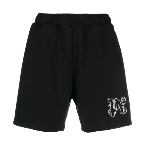 Palm Angels , Shorts with Style ,Black male, Sizes: