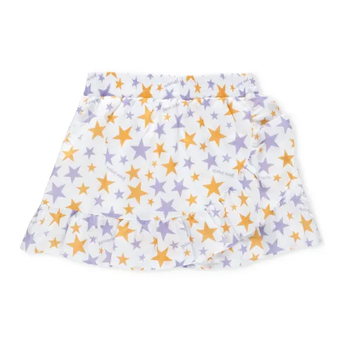 Palm Angels , Starry Flounce Skirt ,White female, Sizes: