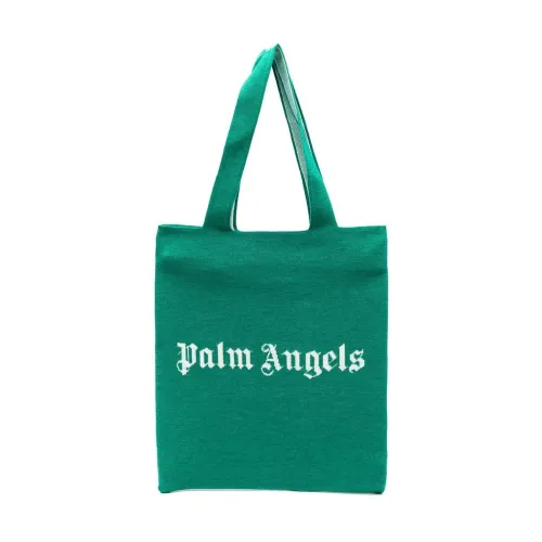 Palm Angels , Stylish Green Wool Blend Tote Bag ,Green male, Sizes: ONE SIZE