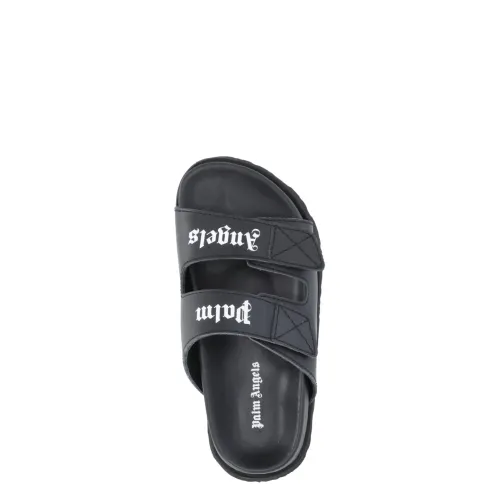 Palm Angels , Stylish Leather Sandals for Boys ,Black male, Sizes:
