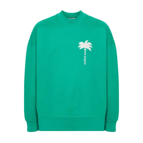 Palm Angels , Sweatshirts Hoodies ,Green male, Sizes:
