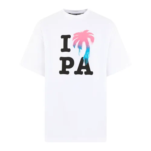 Palm Angels , T-Shirts ,White male, Sizes: