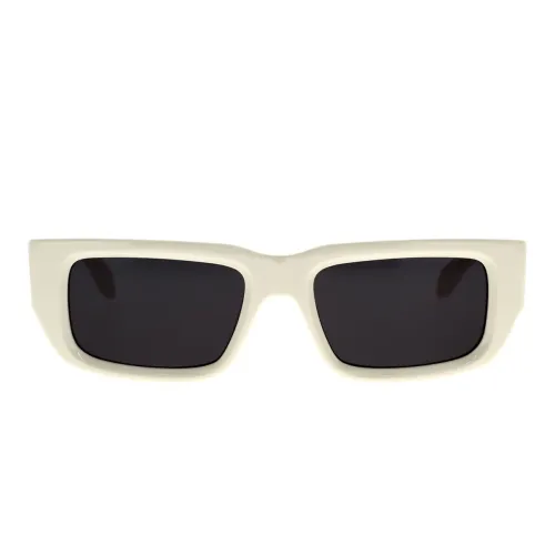 Palm Angels , Timeless Rectangular Sunglasses ,White unisex, Sizes: