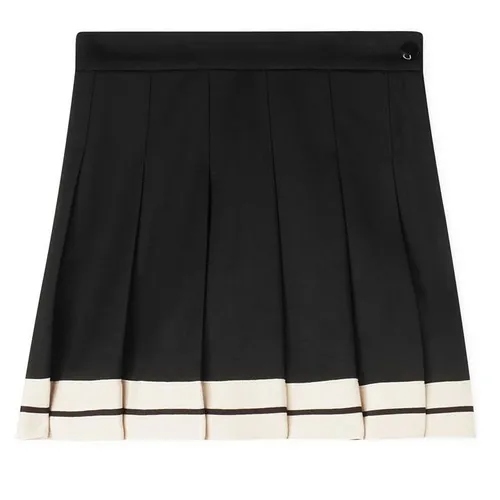 PALM ANGELS Track Pleated Skirt - Black