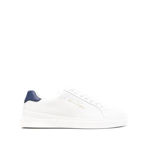 Palm Angels , White Leather Low-Top Sneakers ,White male, Sizes: