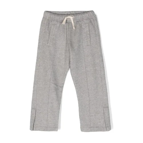 Palm Angels , Wide Leg Lurex Sweatpants ,Gray male, Sizes: