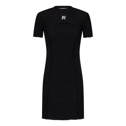 Palm Angels , Womens Clothing Dress Black Ss24 ,Black female, Sizes:
