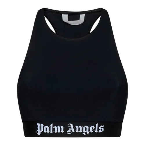 Palm Angels , Womens Clothing Topwear Black Ss24 ,Black female, Sizes: