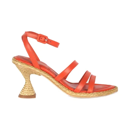 Paloma Barceló , High Heel Sandals ,Orange female, Sizes: