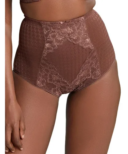 Panache Lingerie Womens 7284 Envy High Waisted Shaping Brief - Brown Cotton