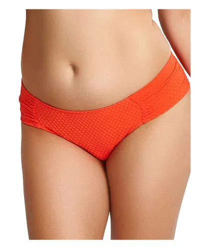 Panache Womens Echo Gather Bikini Brief - Orange