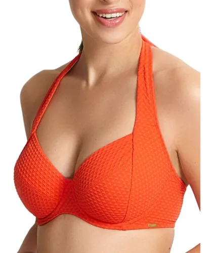 Panache Womens Echo Halterneck Bikini Top - Orange