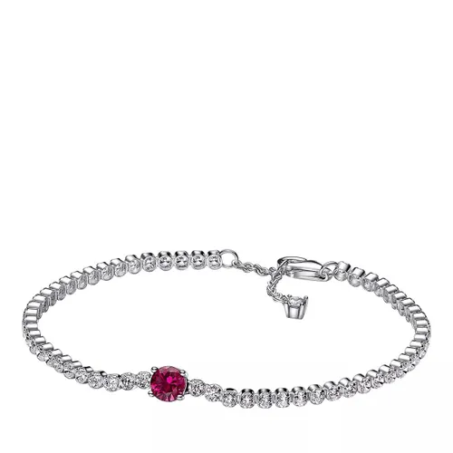 Pandora Bracelets - funkelndes rundes Pavé-Tennisarmband - red - Bracelets for ladies