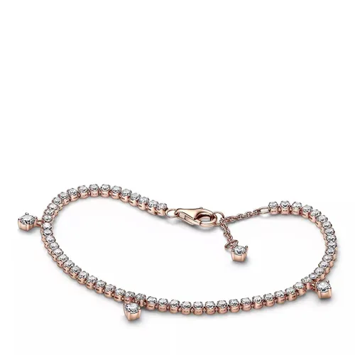 Pandora Bracelets - Glitzertropfen-Tennisarmband - white - Bracelets for ladies