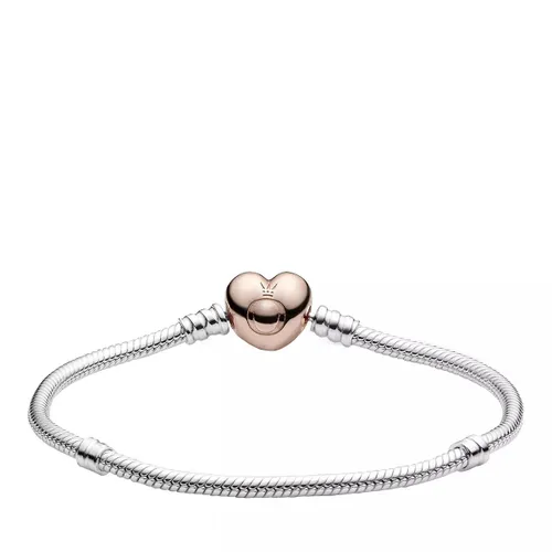 Pandora Bracelets - Moments Herz und Schlangen-Gliederarmband - multi - Bracelets for ladies