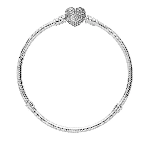 Pandora Bracelets - Moments Schlangen-Gliederarmband mit Funkelndem - silver - Bracelets for ladies