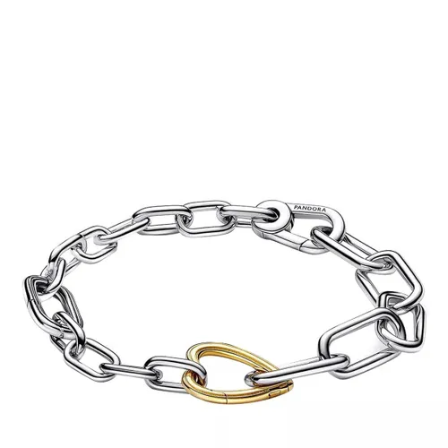 Pandora Bracelets - Sterling silver and 14k gold-plated link bracelet - silver - Bracelets for ladies