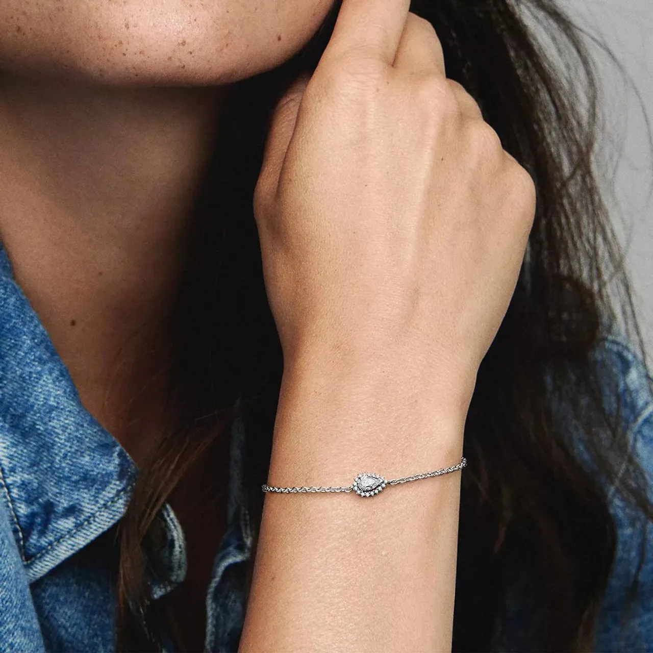 Pandora Bracelets - Sterling silver bracelet withcubic zirconia - silver - Bracelets for ladies