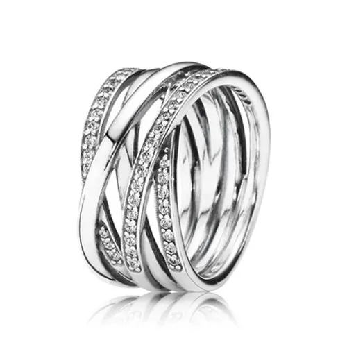 Pandora Braided Crystal Ring - 54