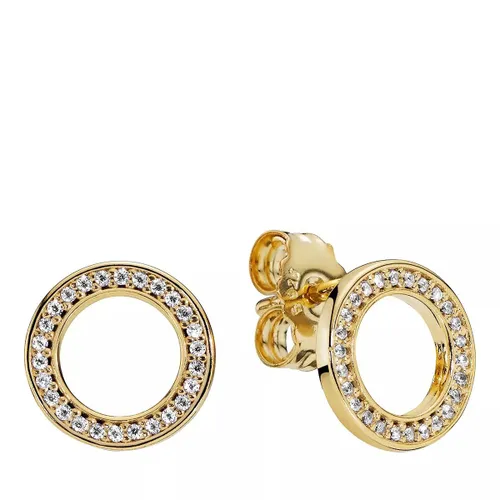 Pandora Earrings - Funkelnder Kreis Ohrringe - gold - Earrings for ladies