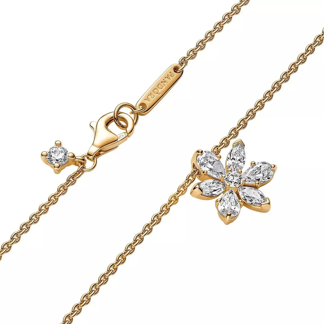 Pandora Necklaces - 14k Gold-plated neklace withcubic zirconia - gold - Necklaces for ladies