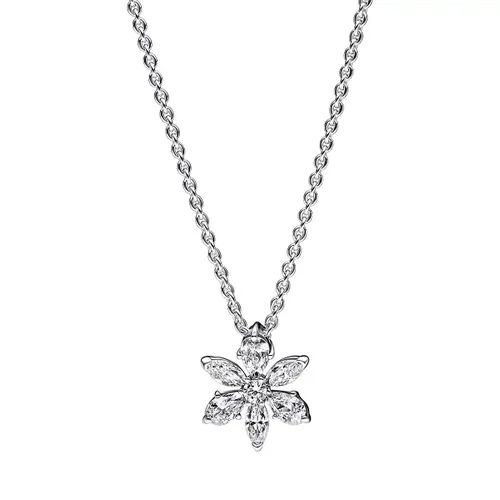 Pandora Necklaces - Funkelnde Herbarium-Cluster-Anhänger-Halskette - white - Necklaces for ladies