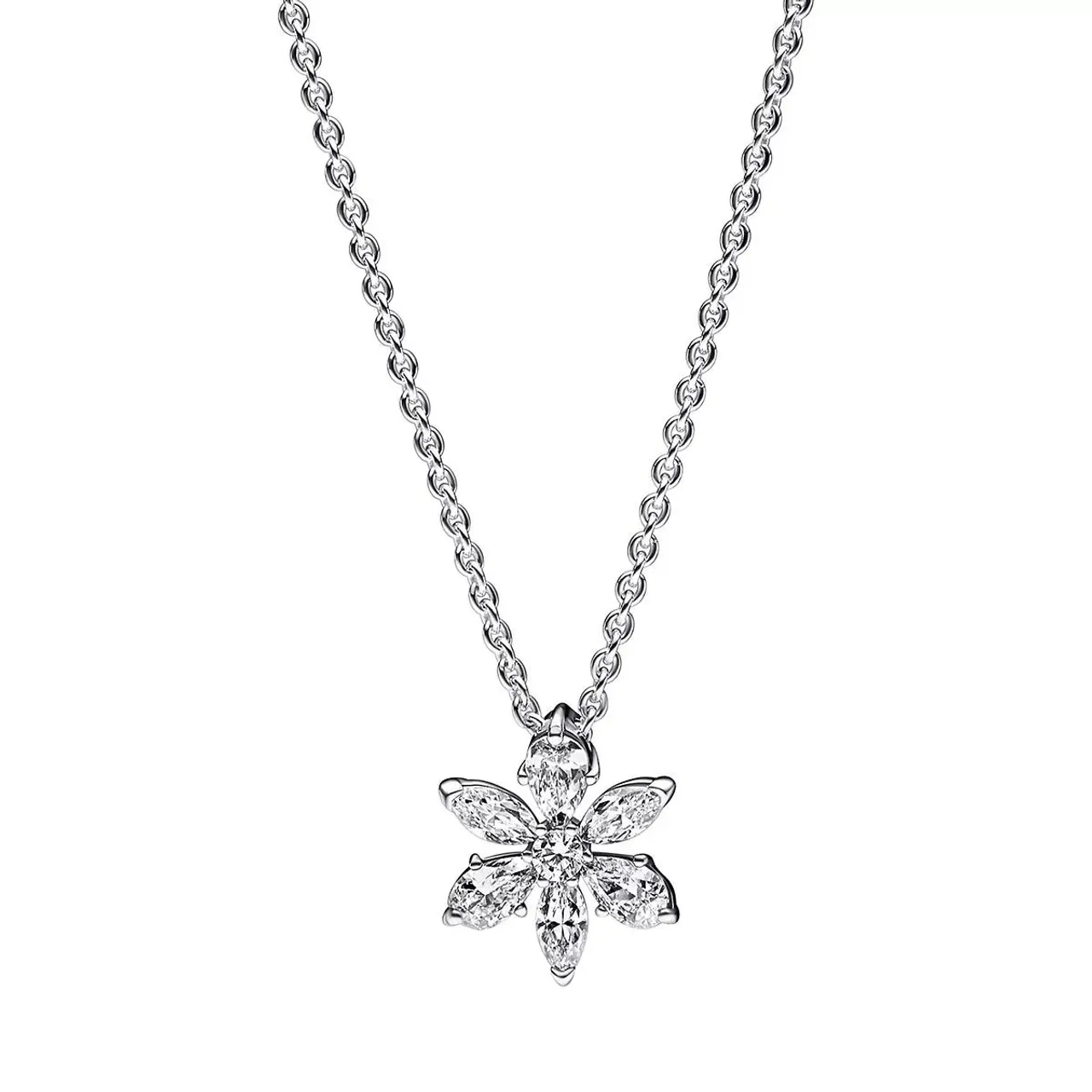Pandora Necklaces - Funkelnde Herbarium-Cluster-Anhänger-Halskette - white - Necklaces for ladies