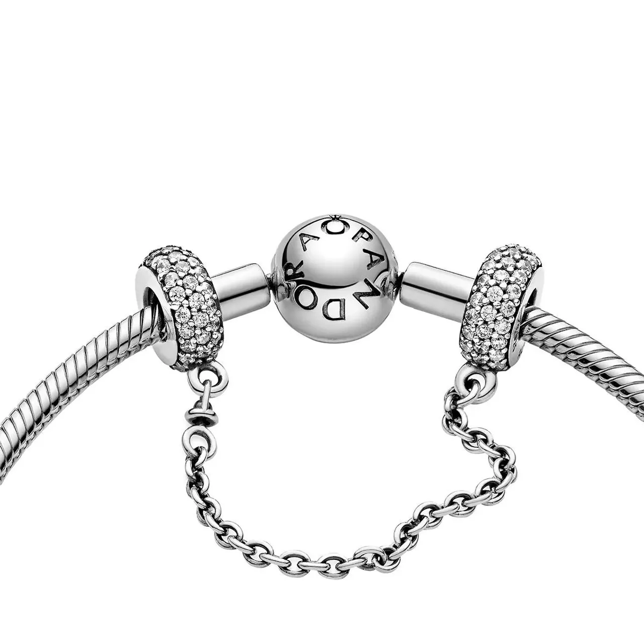 Pandora Necklaces - Funkelnde Pavé Komfortkette - silver - Necklaces for ladies