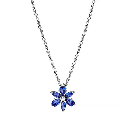 Pandora Necklaces - Herbarium cluster sterling silver collier with pri - blue - Necklaces for ladies