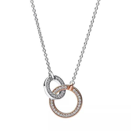 Pandora Necklaces - Pandora Signature Two-tone Intertwined Circles - multi - Necklaces for ladies