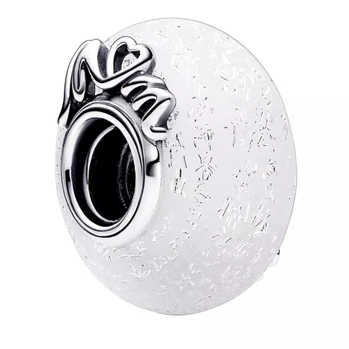 Pandora Pendants & Charms - Glittery White Murano Glass Mum & Love - white - Pendants & Charms for ladies