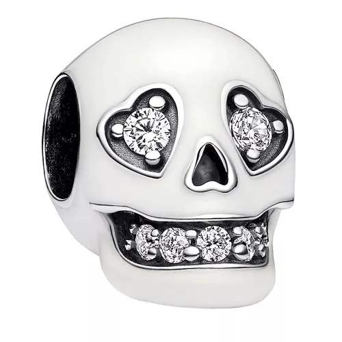 Pandora Pendants & Charms - Glow-in-the-dark Sparkling Skull Charm - white - Pendants & Charms for ladies