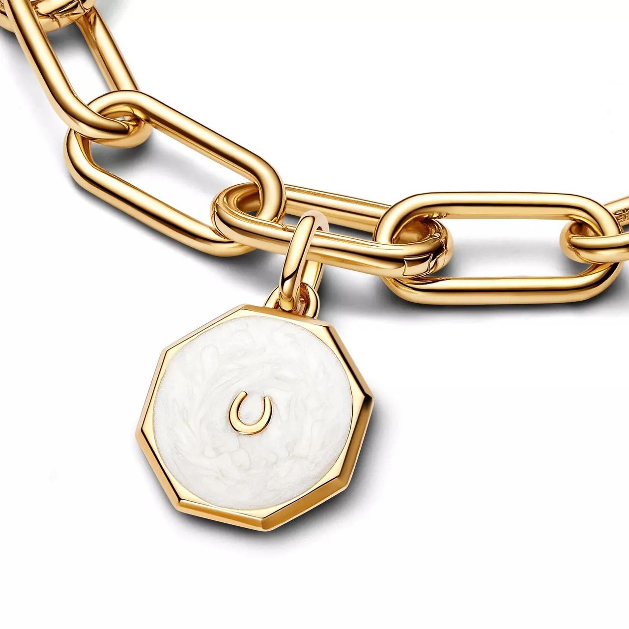 Pandora Pendants & Charms - ME Lucky Horseshoe Medallion Charm - white - Pendants & Charms for ladies