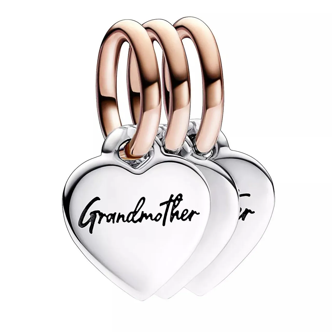 Pandora Pendants & Charms - Two-tone Splittable Family Generation of Hearts Tr - silver - Pendants & Charms for ladies