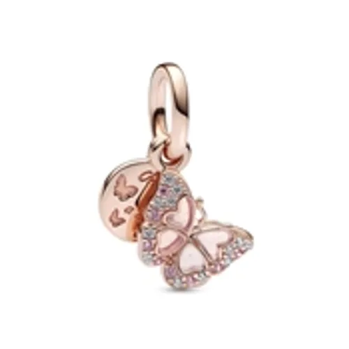 Pandora Pink Butterfly Double Dangle Charm