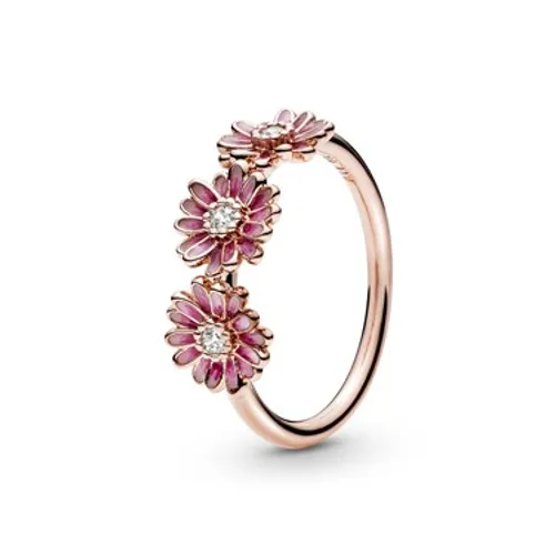Pandora Pink Daisy Flower Trio Ring - Ring Size 56
