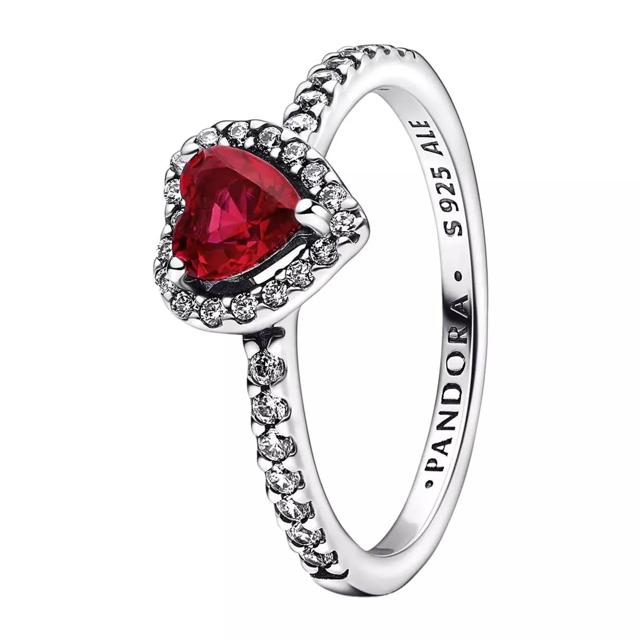 Pandora Rings - Heart sterling silver ring with cherries jubilee - silver - Rings for ladies