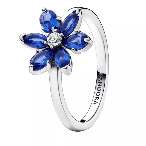 Pandora Rings - Herbarium cluster sterling silver ring with prince - blue - Rings for ladies