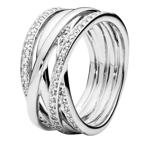 Pandora Rings - Sparkling & Polished Lines Ring - silver - Rings for ladies