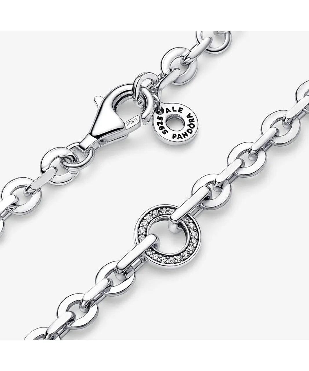 Pandora 'Signature Pavé' WoMens 925 Sterling Silver Bracelet - 592777C01-20 - One Size