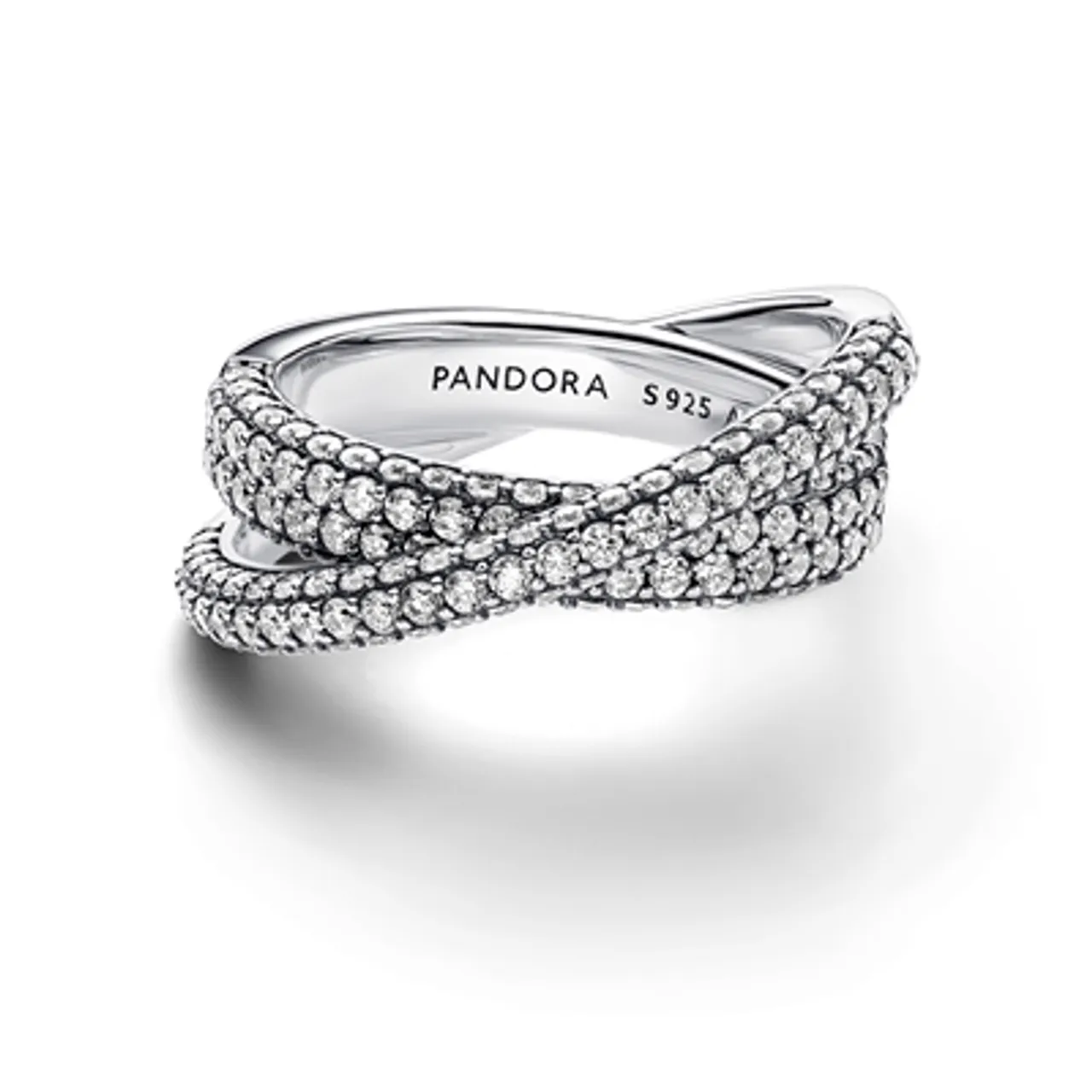 Pandora Timeless Pavé Crossover Dual Band Ring - 50 Pandora Ring